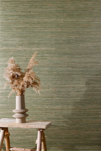 Green Grasscloth Wallpaper