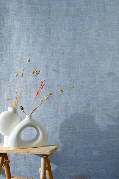 Our "Cloudy Sky" light blue wallpaper is a soft, textured creation that brings a calm, airy elegance to your living spaces. Expertly crafted with great attention to detail, this serene light blue wallpaper captures the peaceful beauty of the sky, blending modern design with a soothing, eco-conscious approach, where simplicity and tranquility come together in perfect harmony.