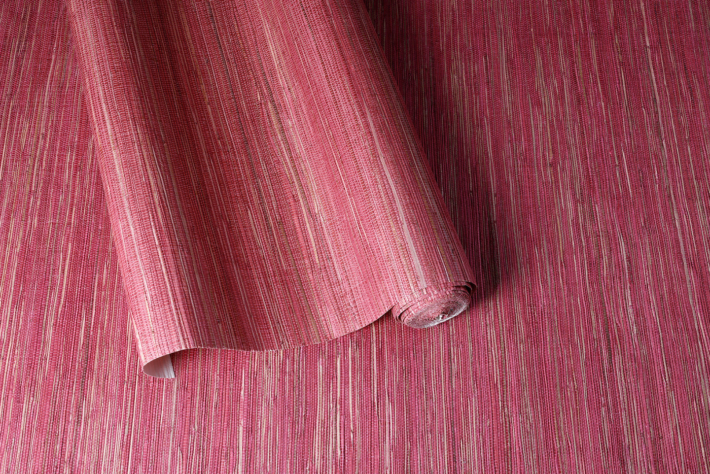 Red Red Wine - Burgundy Red Grasscloth Wallpaper