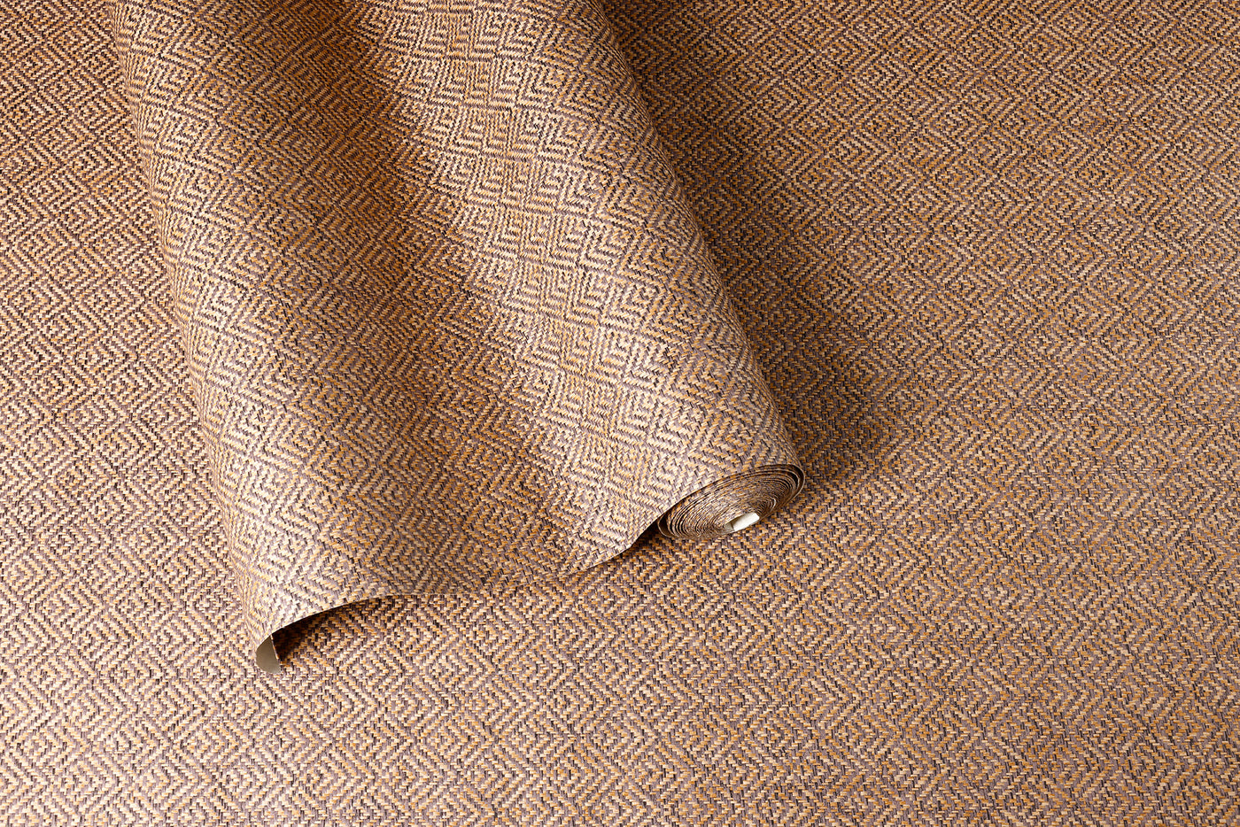 Rug Street - Brown Crafted Paperweave Wallpaper