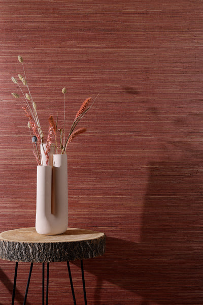 Wood Rocket - Brown Woven Seagrass Wallpaper